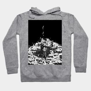 A FALLING ASTRONAUT (B&W) Hoodie